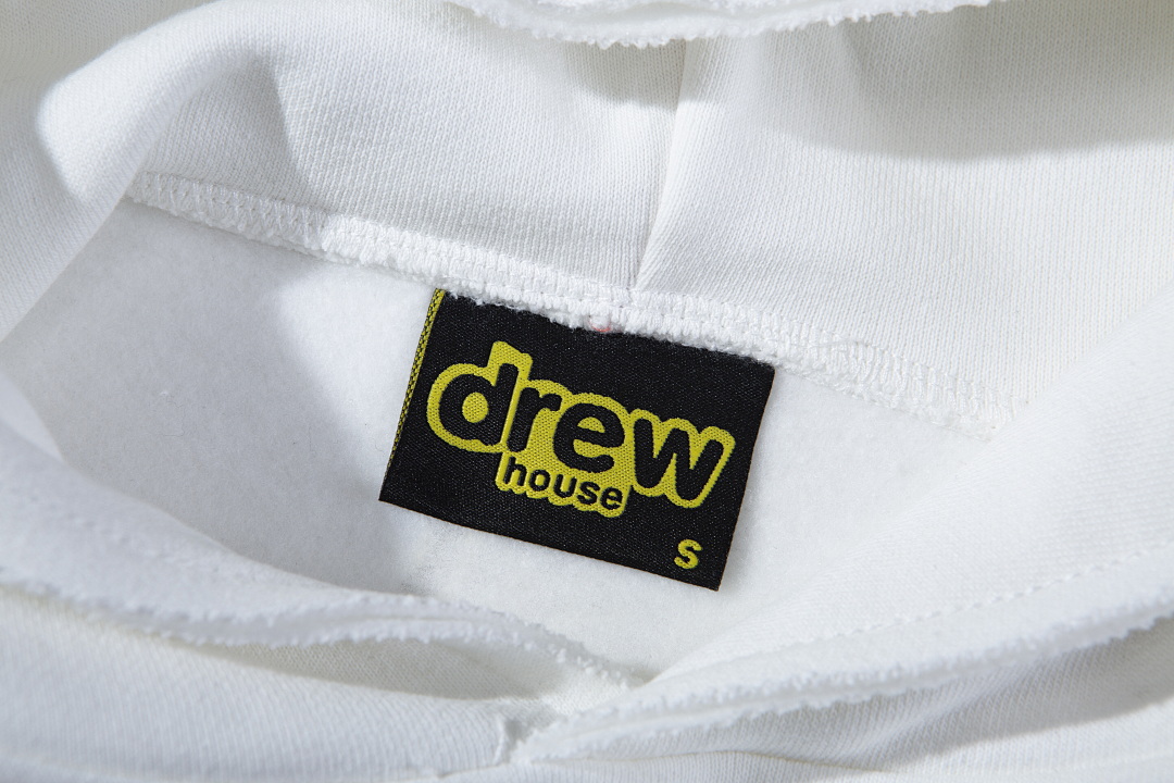 Off-White 218 Drew House 21Ss Mascot Deconstructed Hoodie Black Off White Pink S M L - Image 15