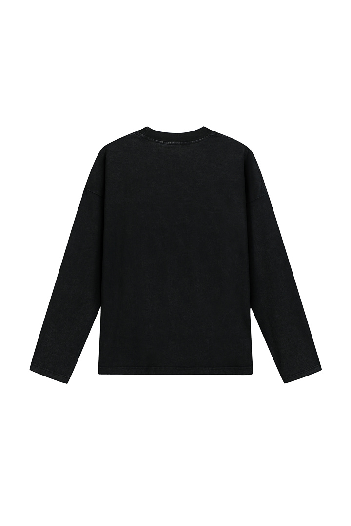 Acne Studios 138 AC Print Long Sleeve T Black White S-XL 3100# - Image 4