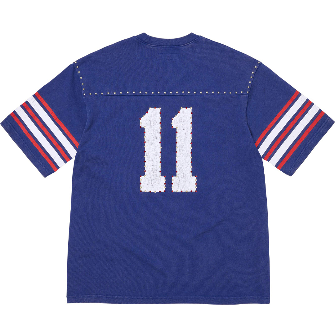 Supreme 238 SS26 STUDDED FOOTBALL TOP 11 No Diamond T Black Blue Apricot - Image 7