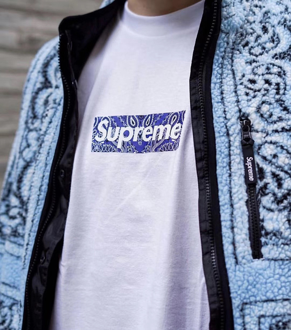 Supreme 118 Sup 19FW Bandana Box Logo Tee Fruit Floral Bogo Short Sleeve T Black White S M L XL - Image 44
