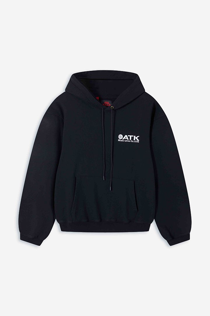 Gallery Dept 238 GALLERY DEPT MUSIC LIVES ON ATK HOODIE Patch Limited Exclusive Print : Washed Black S M L - Image 3