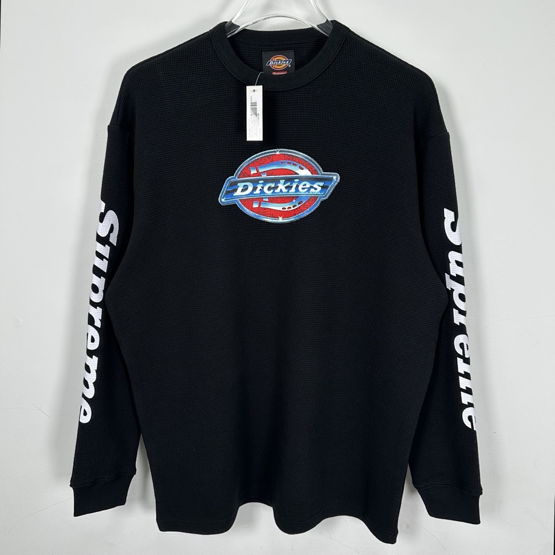 Off-White 228 DK Long Sleeve T X DICKIES Collab FW25 THERMAL L/S TEE Black Off White S - Image 4