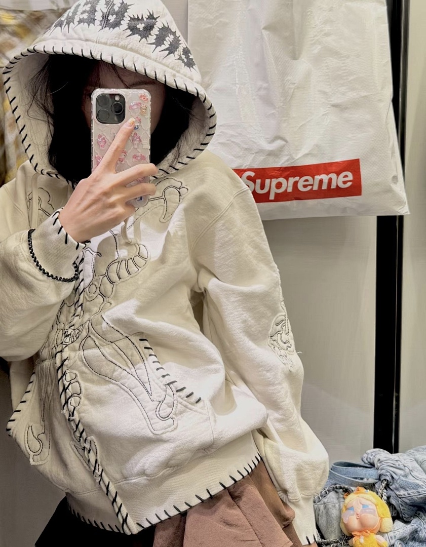 Supreme 498 YS Y'S BY YOHJI YAMAMOTO/ Mountain Collab ZIP UP HOODED / Black Light Apricot S - Image 31