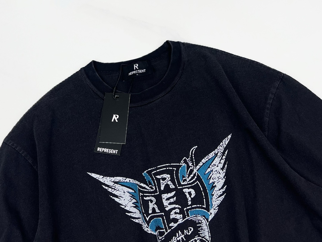 Off-White 128 REPRESENT New High Mens Womens Top Water Wide Short Sleeve T :S M L XL : Off (White) - Image 6