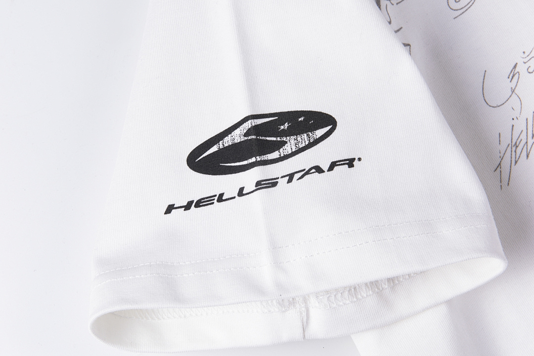 Hellstar 148 Hellstar Studios Wind Print Short T White S-XL - Image 9