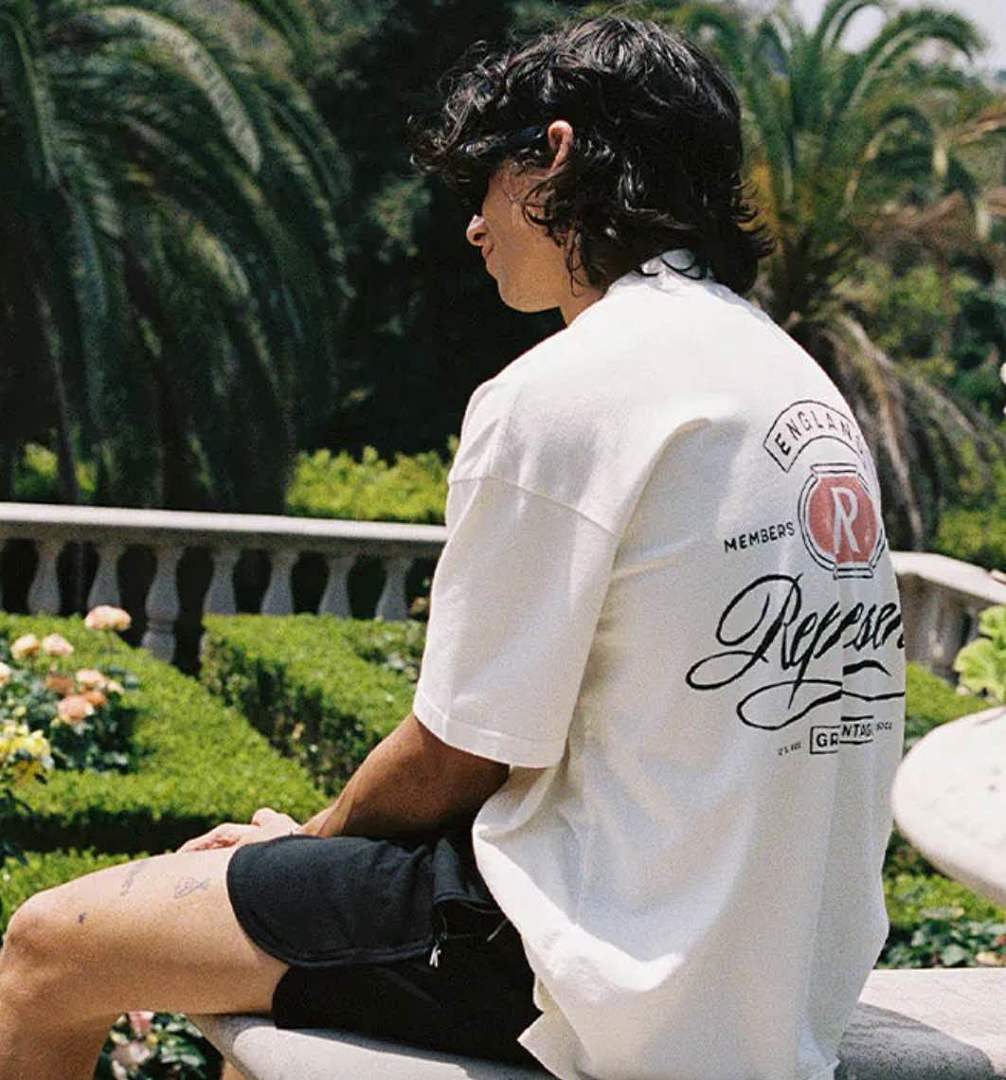 Represent 118 Represent Grand Vintage Hand Drawn T-Shirt Print Short Sleeve T : Black White S M L - Image 9