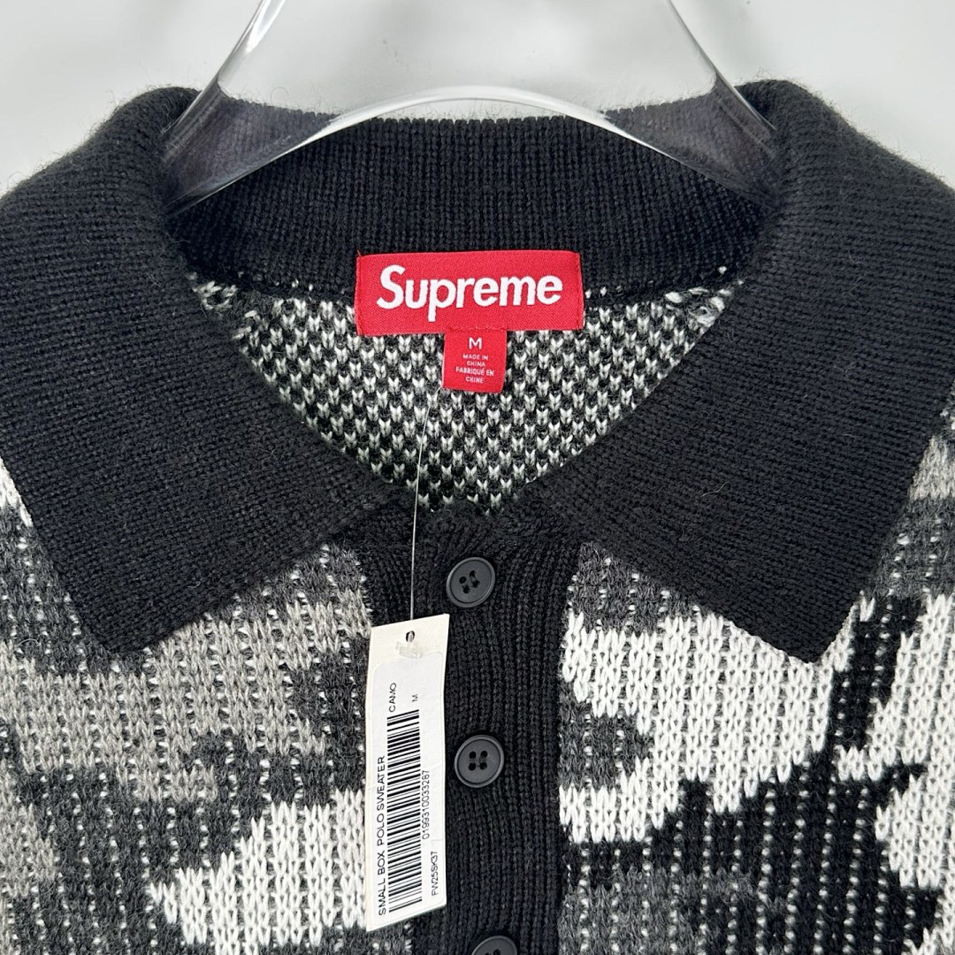 Bape 398 FW25 SMALL BOX POLO SWEATER Embroidered Label Long Sleeve / Fleece Black Pink Camo S-XL - Image 33