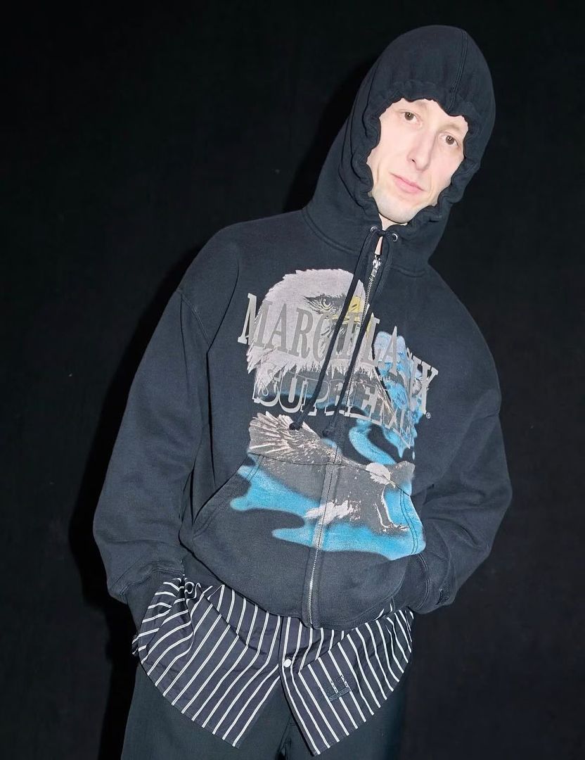 Supreme 398 MM6 EAGLE ZIP UP Classic Black Grey Purple Red S - Image 74