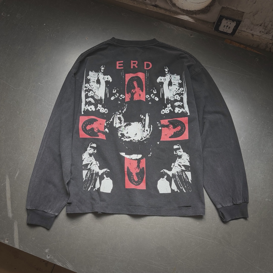 Enfants Riches Deprimes 158 Enfants Riches Deprimes Washed Long Sleeve : S M L XL Water (Black) - Image 3