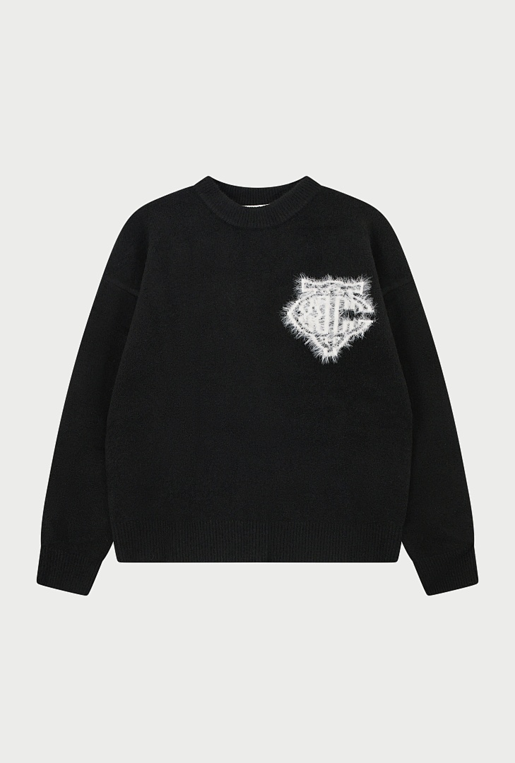Christian Louboutin 198 THECOUTURECLUB Floral Logo Collar Fleece Light Grey Black S-XL T8901# - Image 40