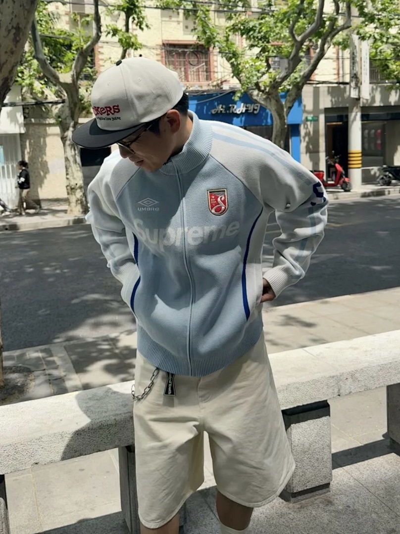 Supreme 398 SS25 Collab Fleece Black Red Purple Light Blue S - Image 70