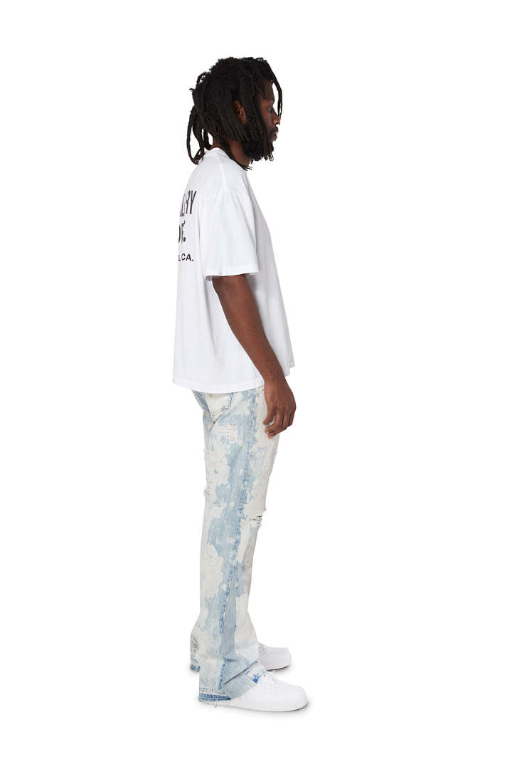 Gallery Dept 98 Gallery Dept. Classic Souvenir Tee LOGO Print Collar Short Sleeve T Black Grey White Cream Apricot Sky Blue Fruit Green Dark S M L - Image 39