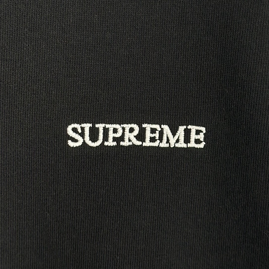 Supreme 378 FW25 IDGAF ZIP UP HOODED Embroidered (Black Grey) - Image 7