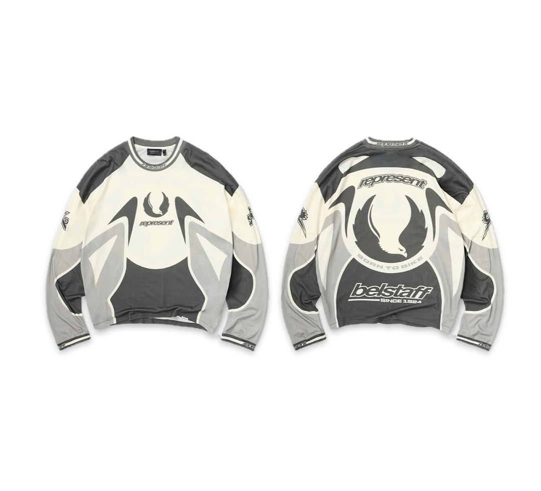 Represent 168 Represent × Belstaff Collab Long Sleeve : S M L XL Cream Apricot - Image 3