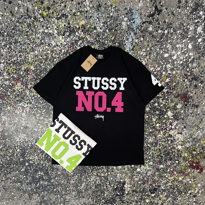 Stussy 108 Stu Short Sleeve T : Black White S Ｍ L XL XXL