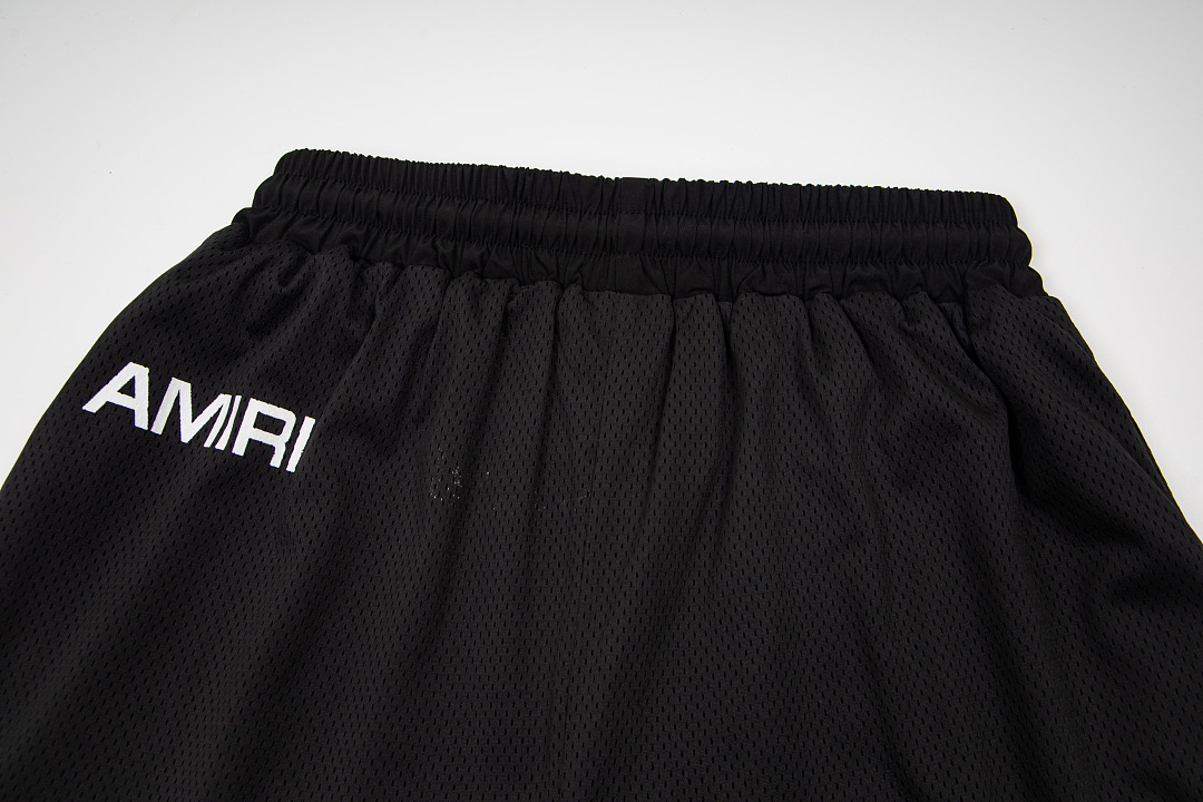 AMIRI 148 Logo Print Short Black White S M L XL 9934# - Image 16