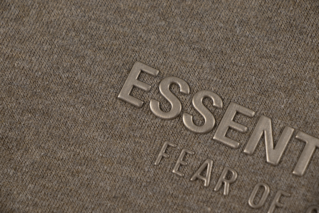 Essentials 148 Ess SS25 Classic Hoodie Label Print Short Silk Silver Gum Black Grey Brown Oatmeal XS-XL - Image 21