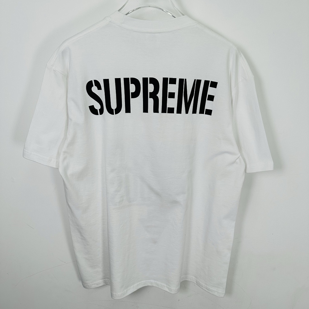 Supreme 138 26SS WORLD FAMOUS TEE Short Sleeve Black White S - Image 16