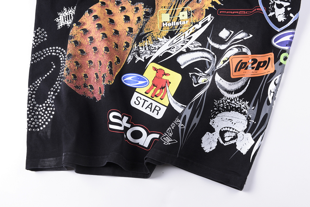 Hellstar 178 Hellstar Studios Wind Fire Flame Black Short T S-XL - Image 9