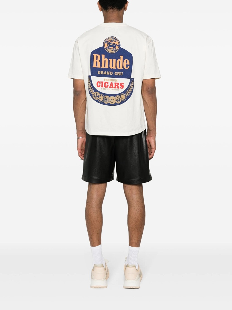 On Running ON SALE58 Rhud Grand Cru T-Shirt Brown Khaki Print Short Sleeve T : Black Apricot S M L - Image 7
