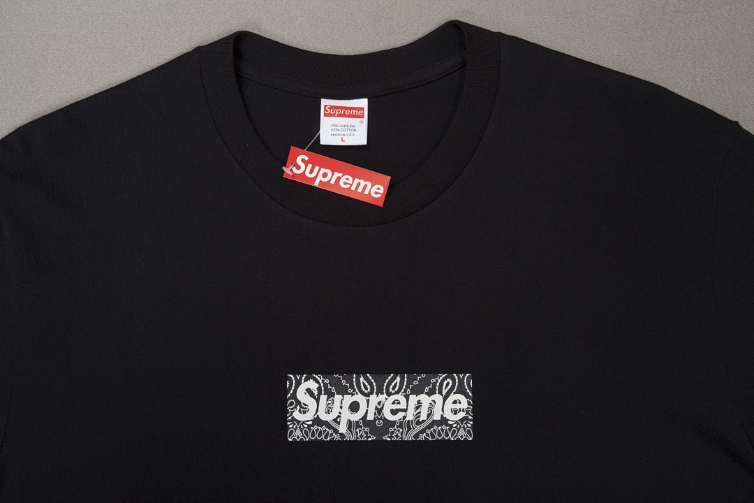 Supreme 118 Sup 19FW Bandana Box Logo Tee Fruit Floral Bogo Short Sleeve T Black White S M L XL - Image 12