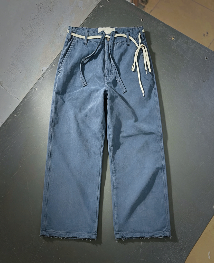 Unbranded 238 ERL3507P118 ERL Blue Washed Vintage Wind Baggy Wide : S M L XL - Image 11