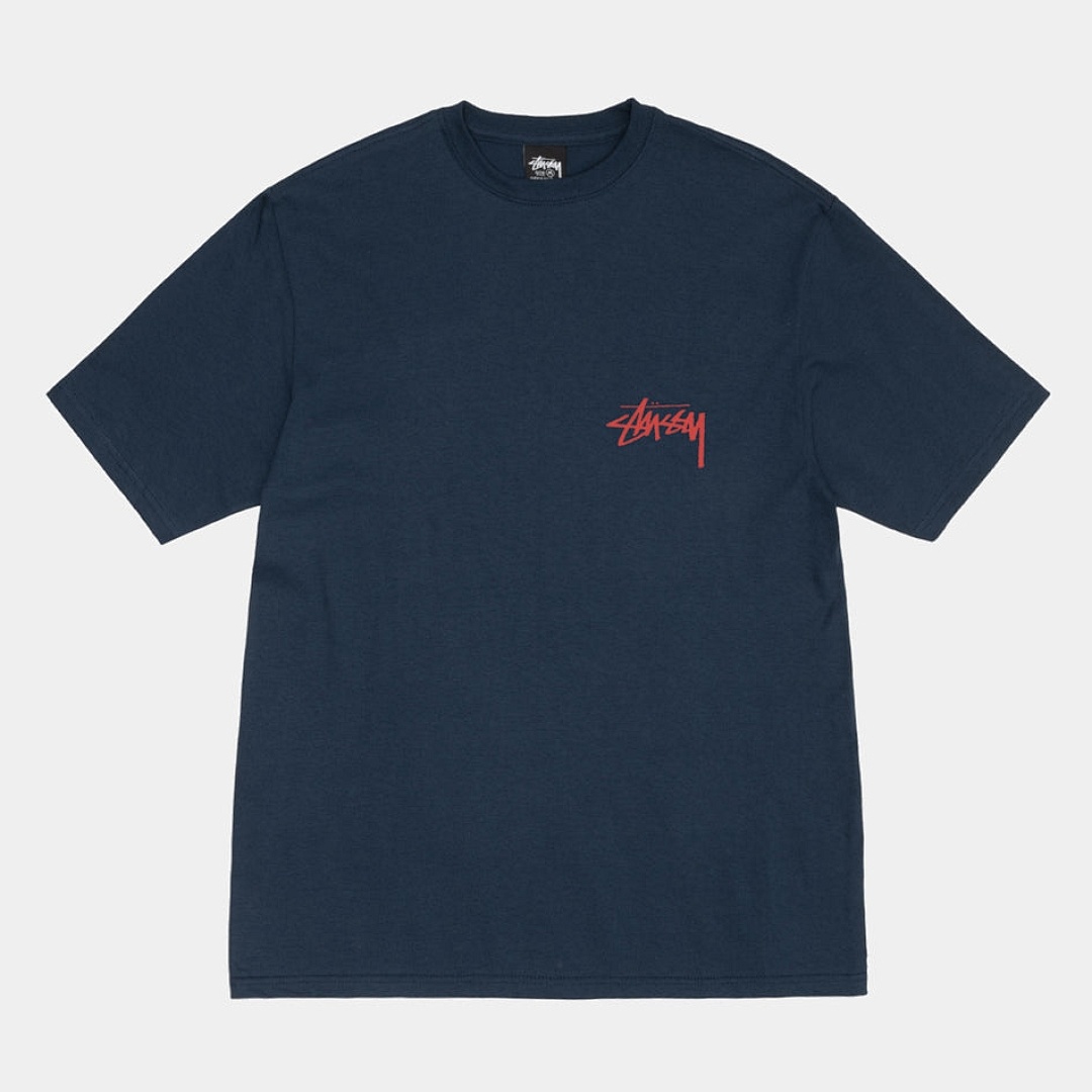 Stussy 108 Stu Print Collar Short Sleeve T : Black White Red S Ｍ L XL XXL - Image 6