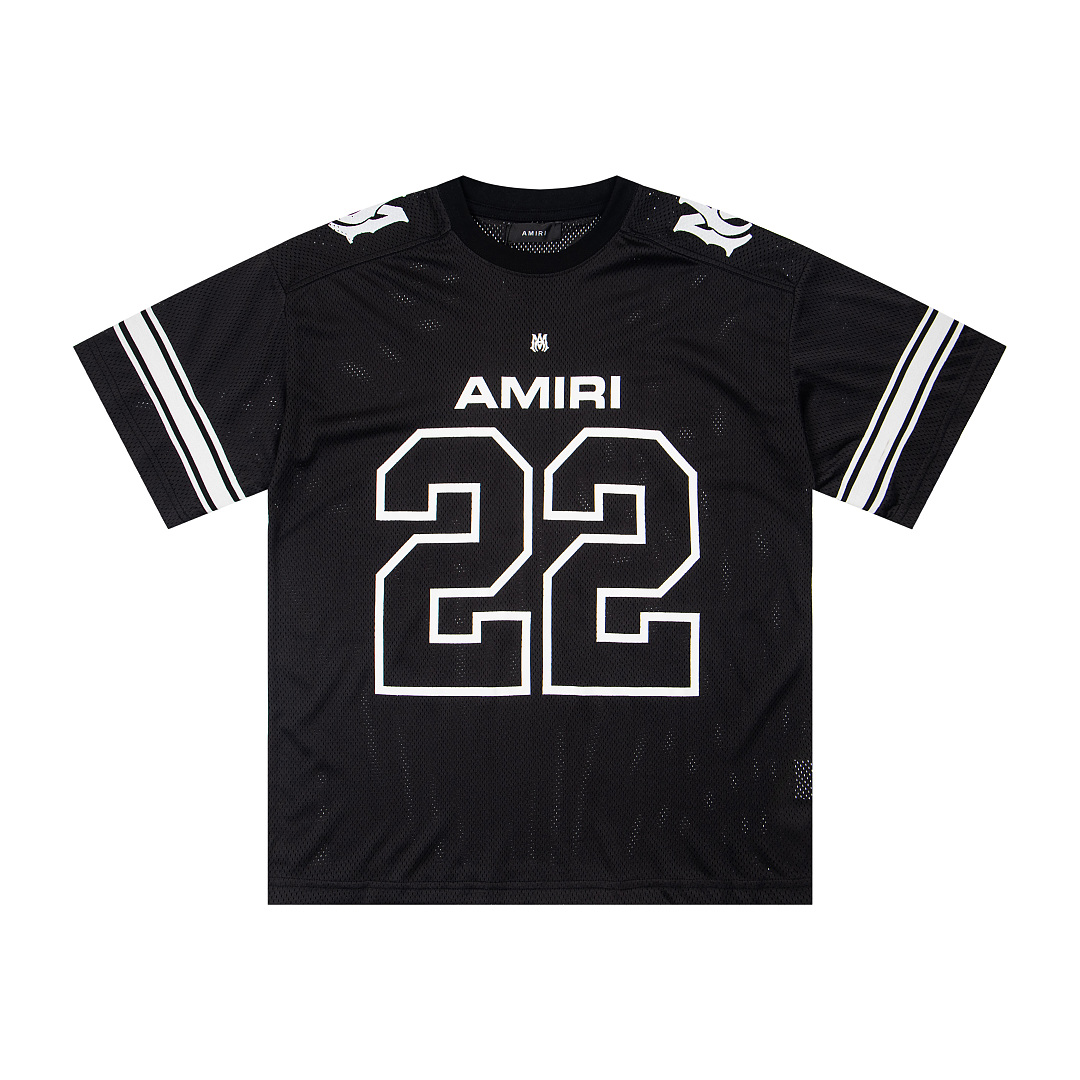 AMIRI 128 Canvas Logo Print Short Sleeve T Black White S M L XL 9935# - Image 4