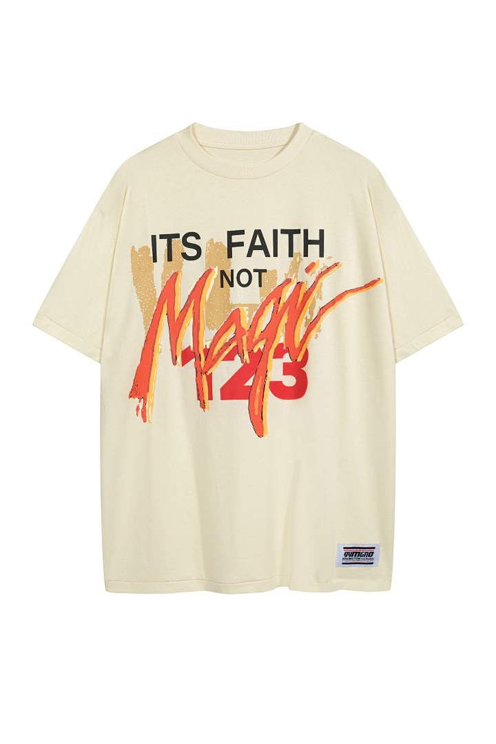 Unbranded 128 RRR 123 ITS FAITH NOT MAGIC TEE Water GYM Print Short Sleeve T Purple Blue Apricot 1 2 3 8004# - Image 19