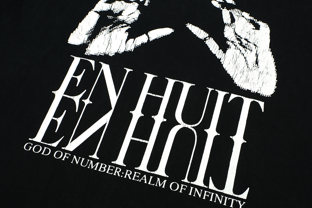 Unbranded 118 Undermycar 23SS EN HUIT TEE Print Short Sleeve T Black 1 2 3 4 3974# - Image 7