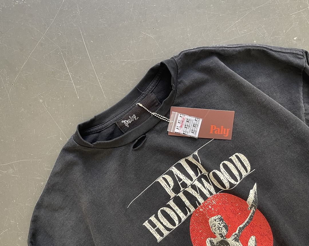Unbranded 138 Paly Hollywood Long Sleeve T Washed Black S M L - Image 7