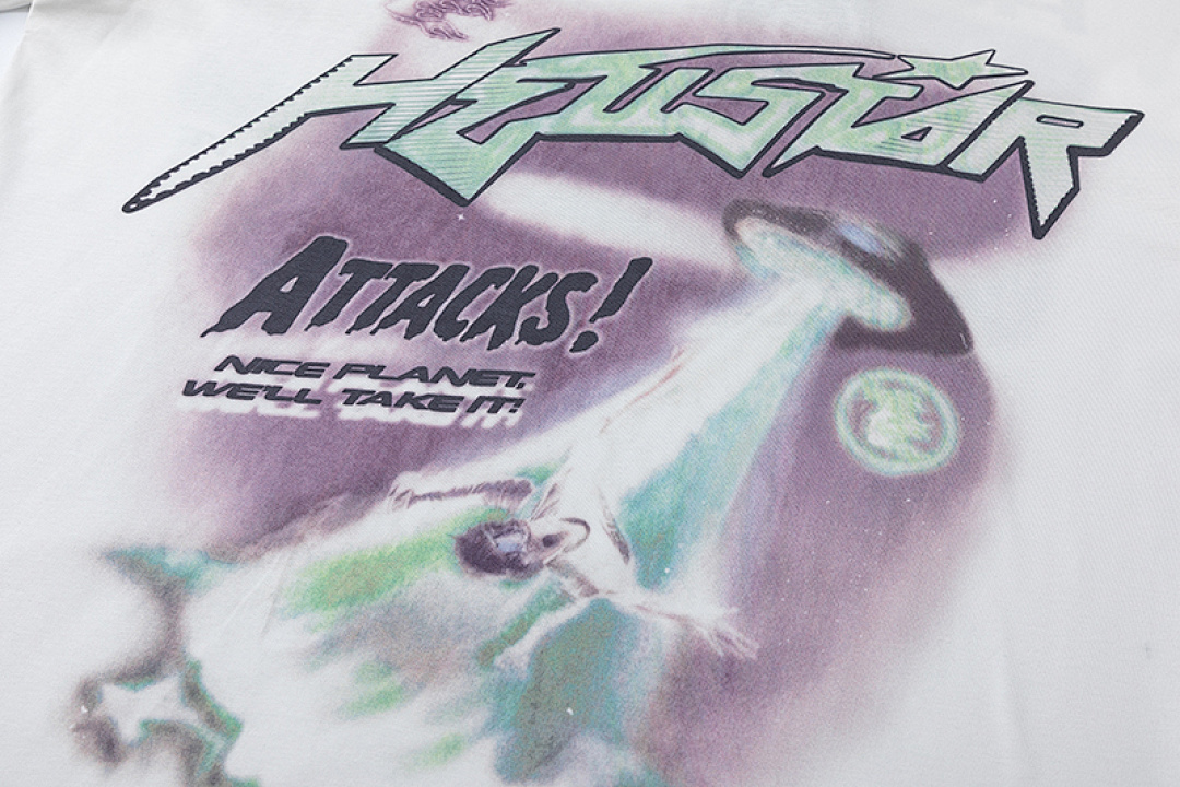 Hellstar 138 Hellstar Studios Attacks Tee Star Big Logo Mens Womens Solid Cotton Short Sleeve T Black White S-M-L-XL - Image 6
