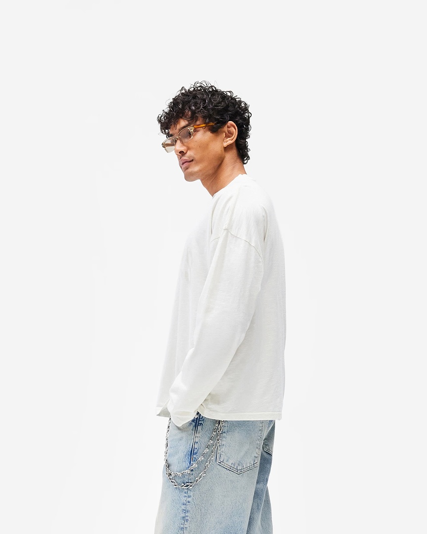 Off-White 138 REPRESENT New High Mens Womens Top Wide Long Sleeve : S M L XL Off (White) - Image 12