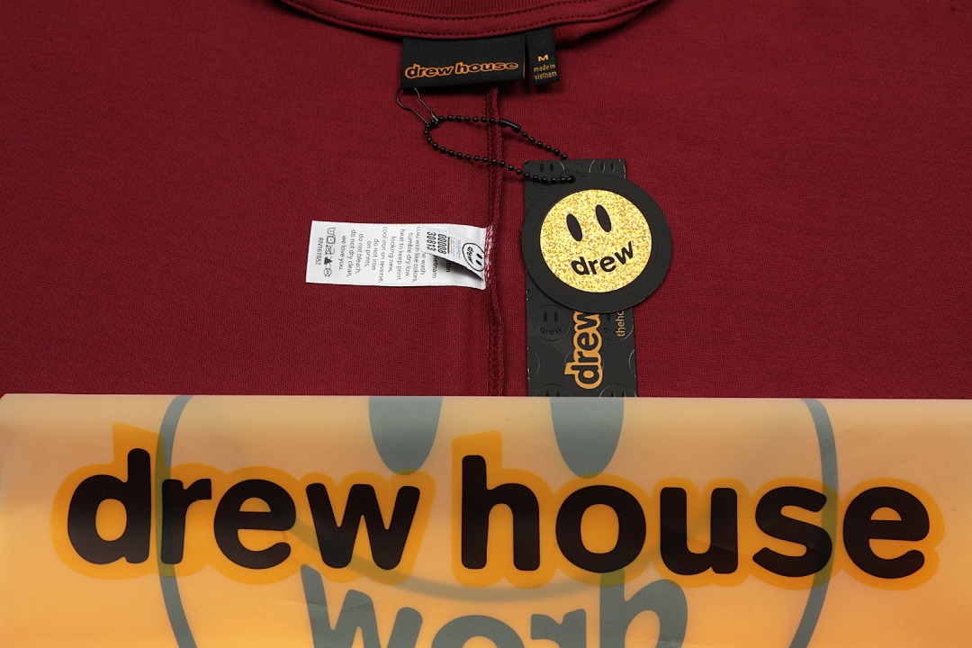 Drew House 118 Drew House Short Sleeve T Black Coffee White Light Pink Blue Purple Yellow Orange Peach Wine Red Navy : S-XL - Image 80