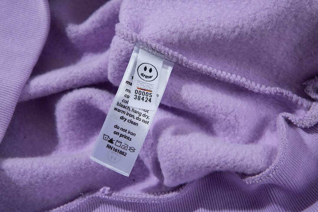Drew House 228 DREW HOUSE SSENSE Exclusive Painted Mascot Hoodie Collab Limited Embroidered Velvet Black Purple S M L - Image 14