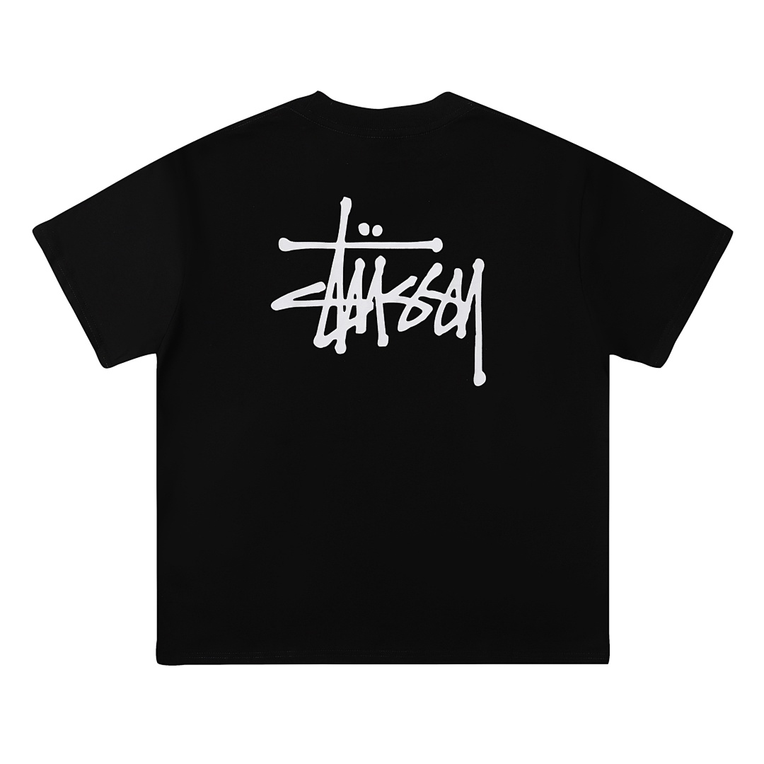 Stussy 98 Stu New Print Short Sleeve : Black Apricot White S M L XL X204#