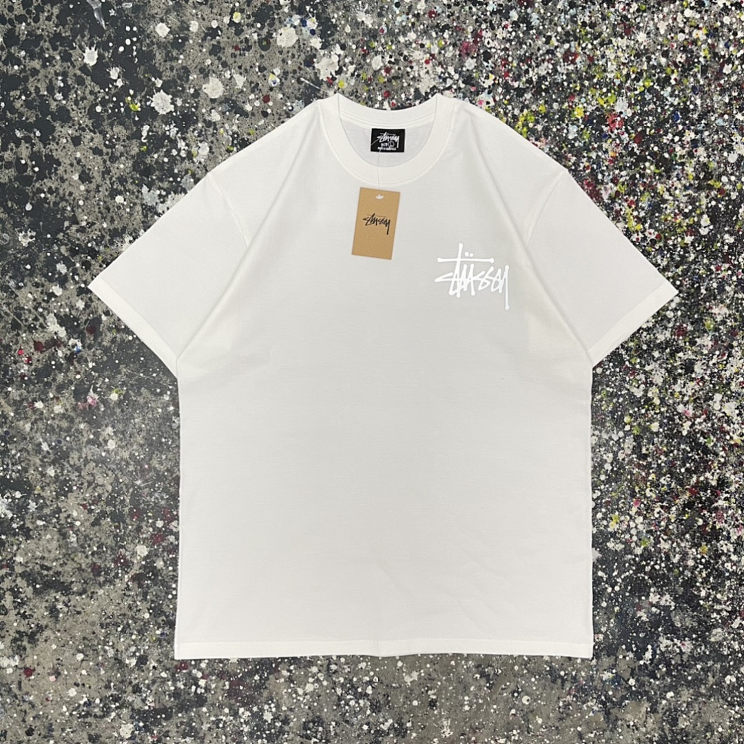 Stussy 108 Stu Light Reflection Print Short Sleeve T : Black Yellow Red Pink Blue Apricot Green Grey Khaki White S Ｍ L XL - Image 21