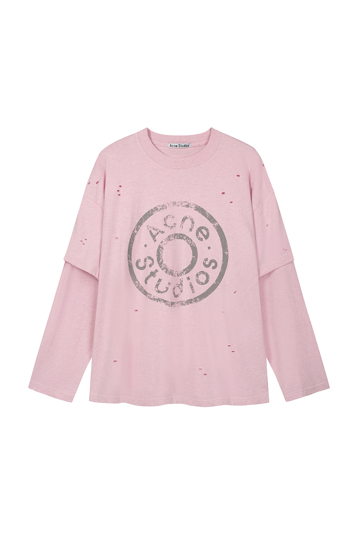 Acne Studios 168 AC Buckle Long Sleeve T Floral Purple S-XL 8215#