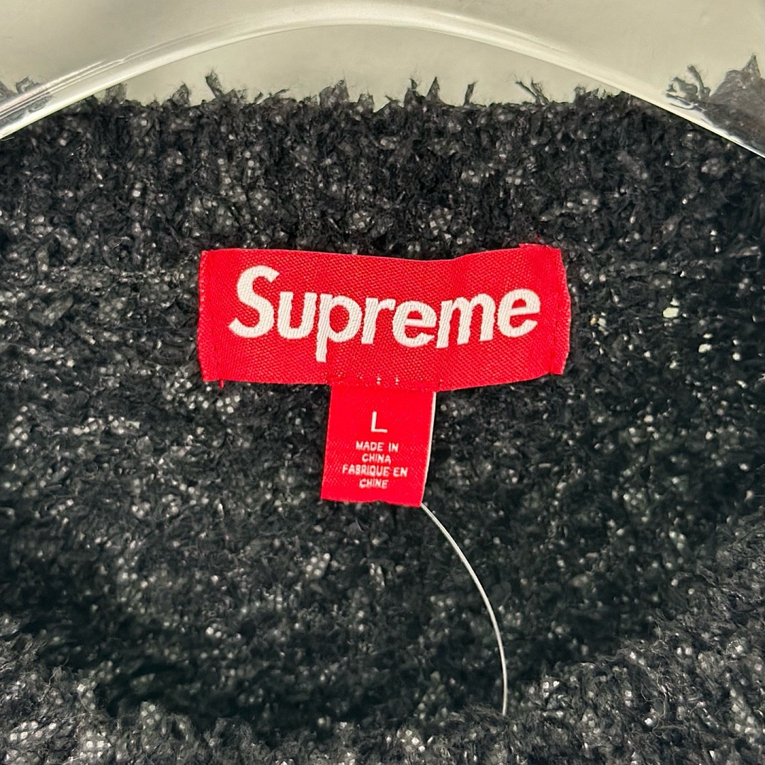 Supreme 368 SS25 TEXTURED ARC SWEATER Fleece Velvet Black Apricot Pink S-XL - Image 11