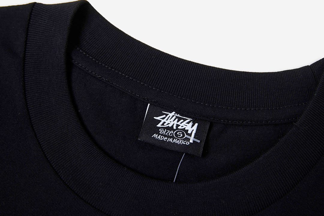 Stussy 108 Stu Fw24 Built In USA Pigment Dyed Tee Print Short Sleeve T Black White S M L - Image 7