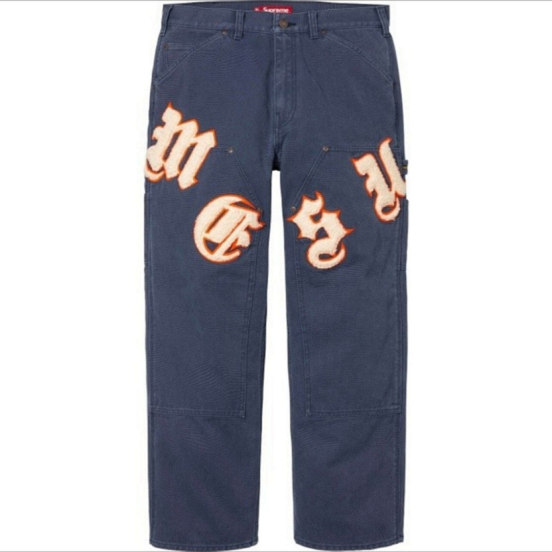 Supreme 378 Old English Canvas Double Knee Painter Pant Black, Blue 30 32 34 36