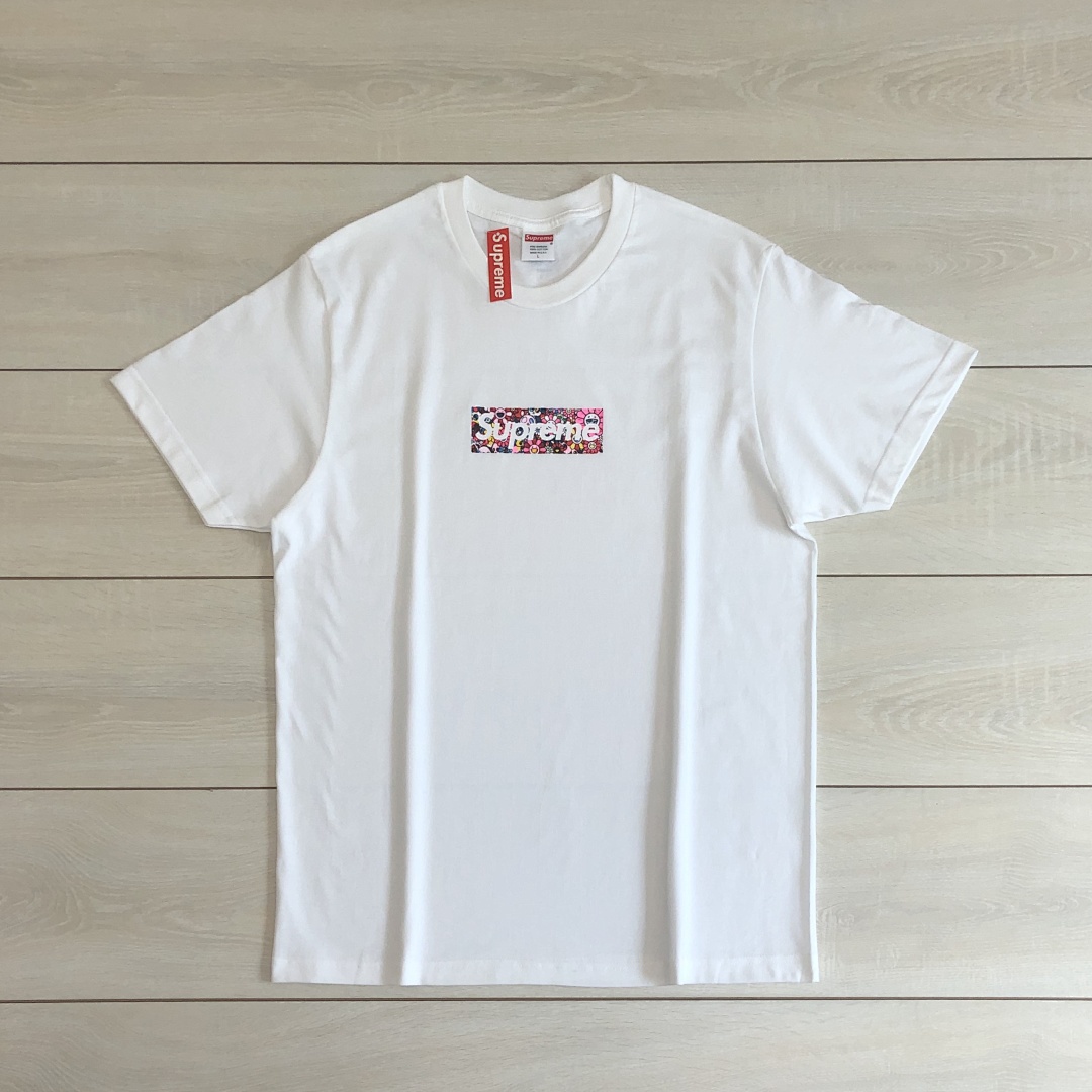 Supreme 118 Sup X Takashi Murakami COVID-19 Relief Box Logo Tee Collab New T Short Sleeve White S M L - Image 3