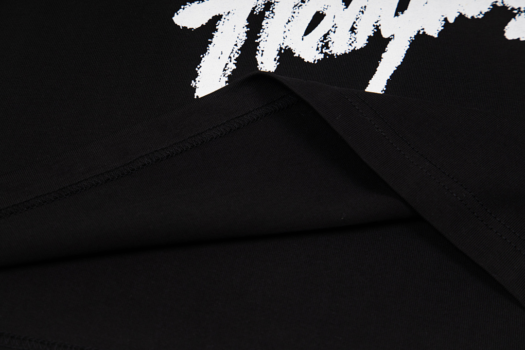 AMIRI 118 Wide Version Model Short Sleeve T Logo Print High Wind Black S M L XL 9902# - Image 12