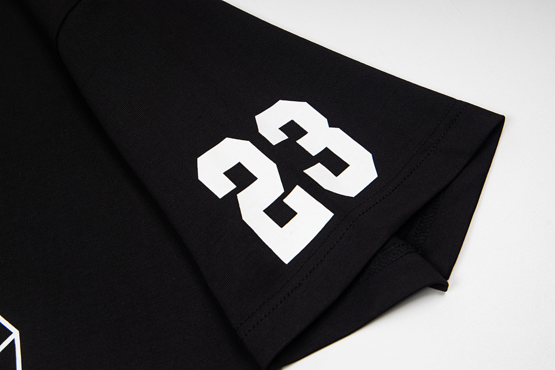 AMIRI 118 Wide Version Model Short Sleeve T Logo Print High Wind Black White S M L XL 9915# - Image 11