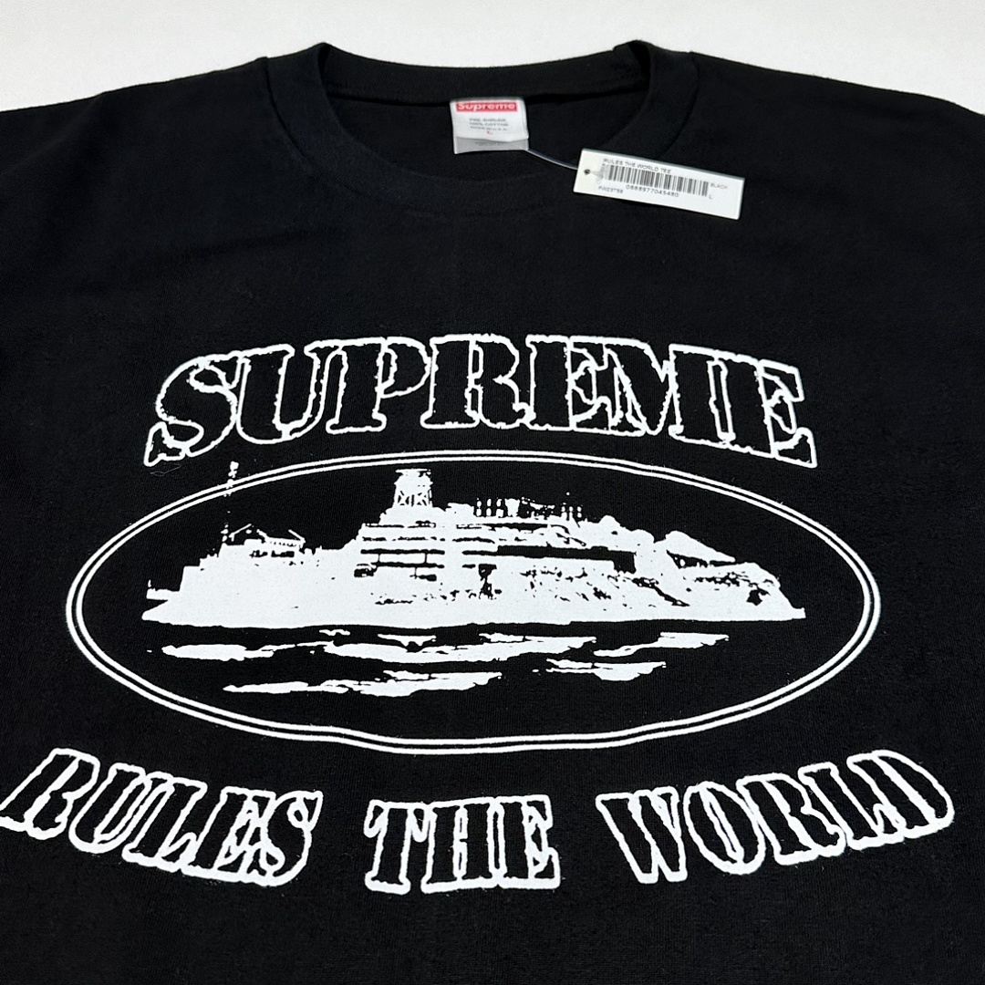 Corteiz 118 SUP X CORTEIZ Collab FW23 RULE THE WORLD TEE Print Short Sleeve Black S - Image 9