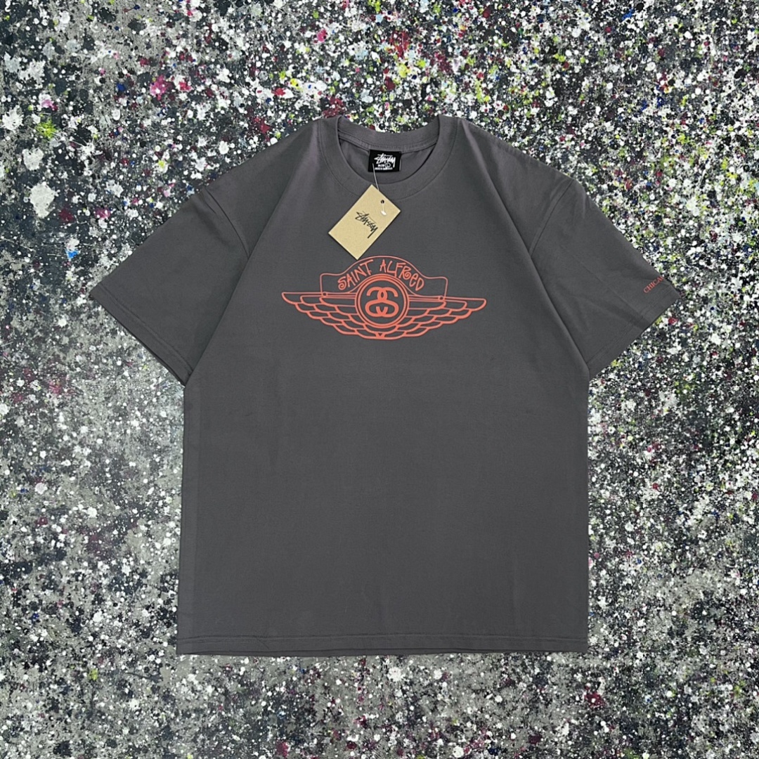 Stussy 108 Stu Short Sleeve T : Black White Grey S Ｍ L XL - Image 5