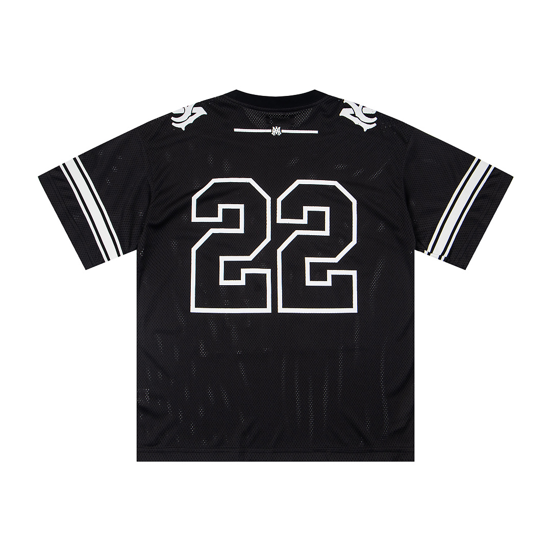 AMIRI 128 Canvas Logo Print Short Sleeve T Black White S M L XL 9935# - Image 3