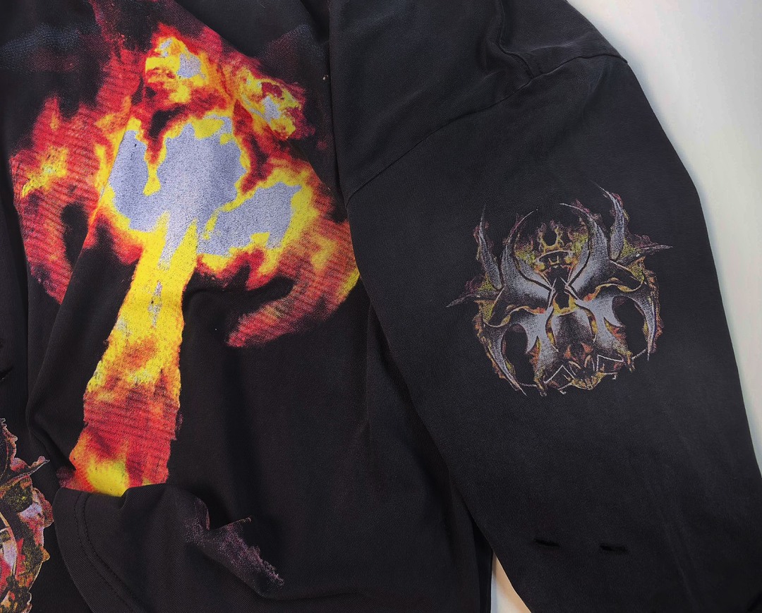 Chanel 168 Chew Forever Fire Flame Long Sleeve : Water Black :S M L - Image 9