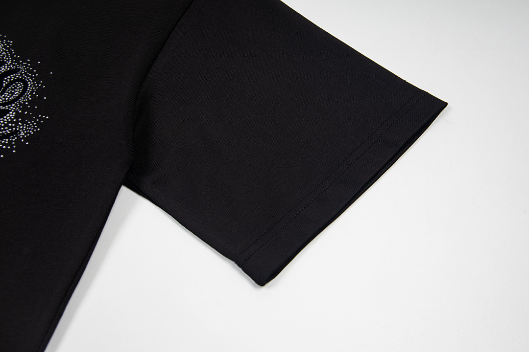 AMIRI 118 Wide Version Model Short Sleeve T Logo Diamond High Wind Black White S M L XL 9914# - Image 7