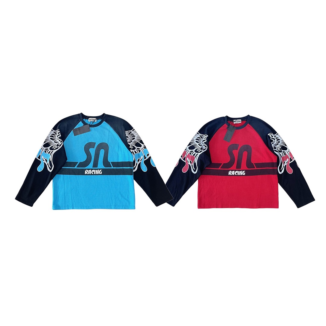 Unbranded 148 SATOSHI NAKAMOTO SN Racing Wind Long Sleeve T : Blue Red S M L - Image 3